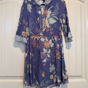 Tribal  Floral Midi Dress